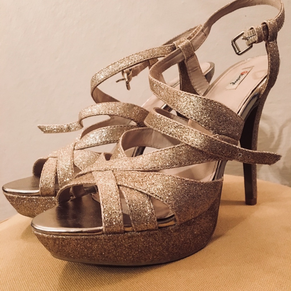 Gold Glittery Heels